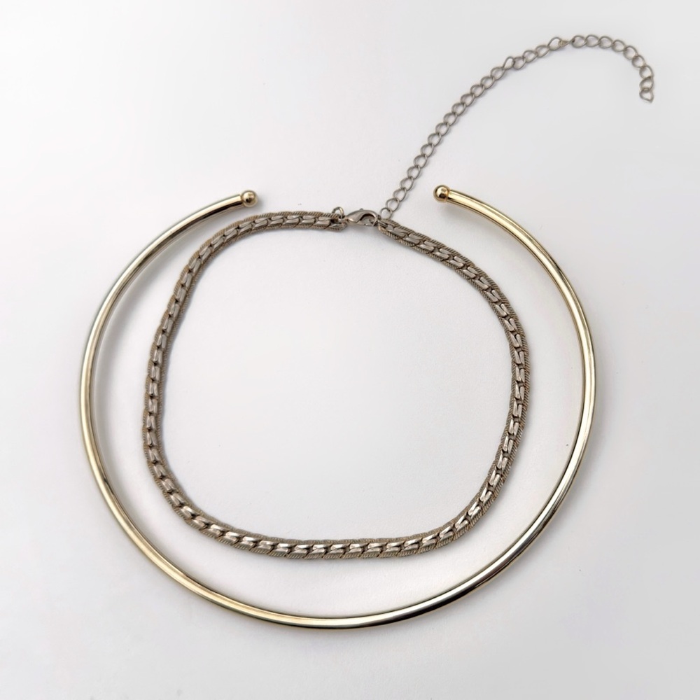 American Apparel Gold-Tone Chain Metal Necklace Bundle Set